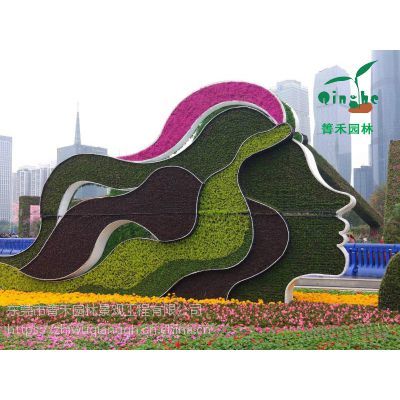 廣東清遠植物綠雕工廠定做茂名立體花壇室外景觀工程施工